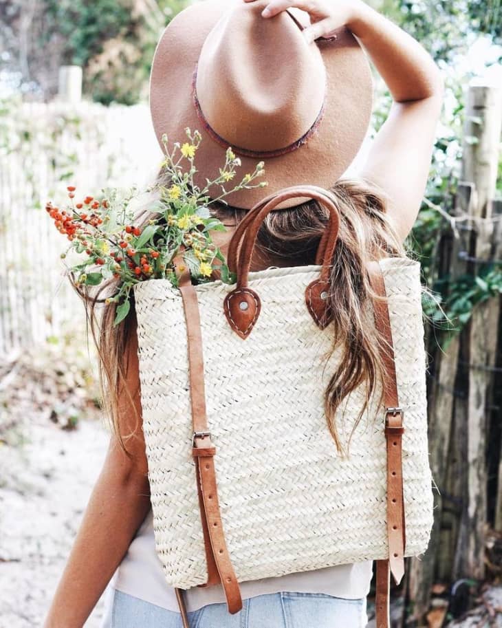 Wicker Basket Bag for Summer Apartment Therapy